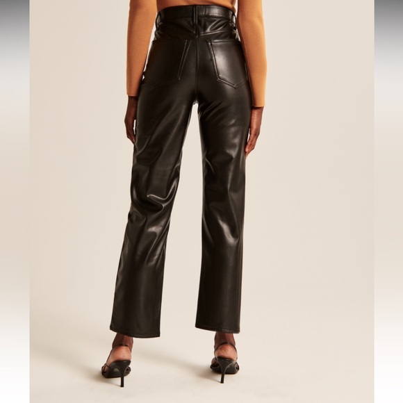 Abercrombie & Fitch Vegan Leather Straight Ankle Pants - Picture 5 of 8